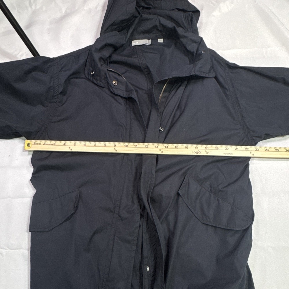 Vince Hooded Utility Field Jacket Navy 100% Cotton Full Zip Size S - Picture 11 of 11